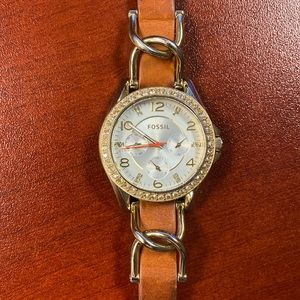 Leather Fossil Watch